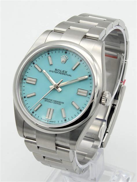 rolex oyster light blue